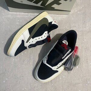 Jordan 1 Low Travis Scott Olive Sneakers